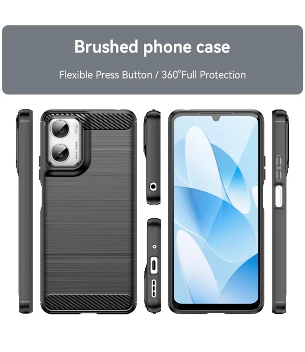 Carbon Brush TPU maskica za Motorola G06 4G / G06 Power 4G