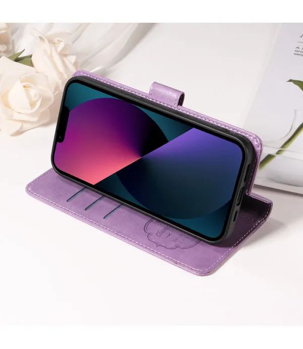 Novčanik preklopna torbica Butterfly Floral za Motorola Edge 70 5G - Ljubičasta