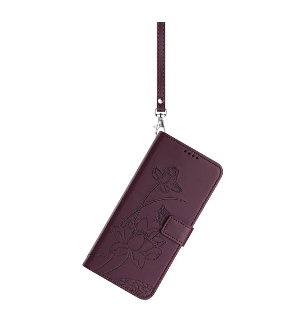 Preklopna maskica s lotus uzorkom za Samsung Galaxy S26 5G
