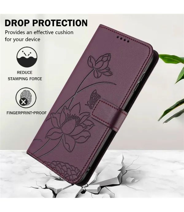 Preklopna maskica s lotus uzorkom za Samsung Galaxy S26 5G