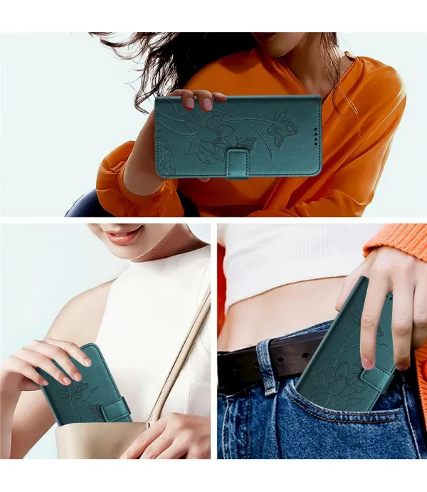 Preklopna maskica s lotus uzorkom za Samsung Galaxy S26 5G