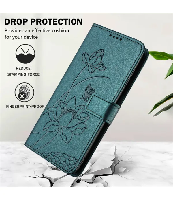 Preklopna maskica s lotus uzorkom za Samsung Galaxy S26 5G