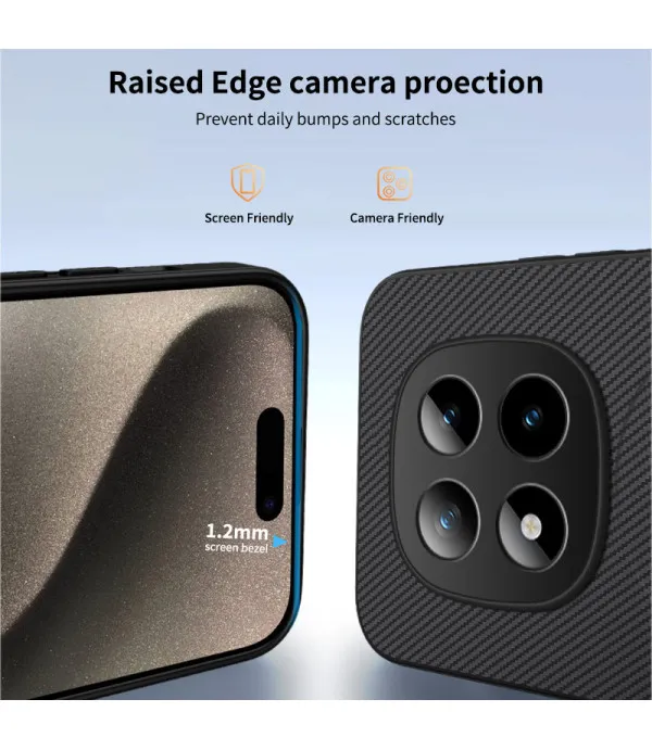 WANLONFENG TQ Carbon Fiber Magnetic maskica za Xiaomi Redmi Note 15 Pro 5G