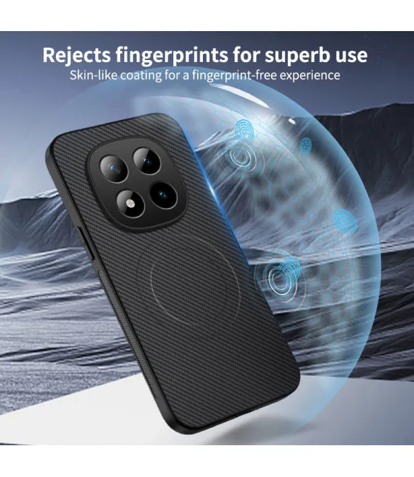 WANLONFENG TQ Carbon Fiber Magnetic maskica za Xiaomi Redmi Note 15 Pro 5G