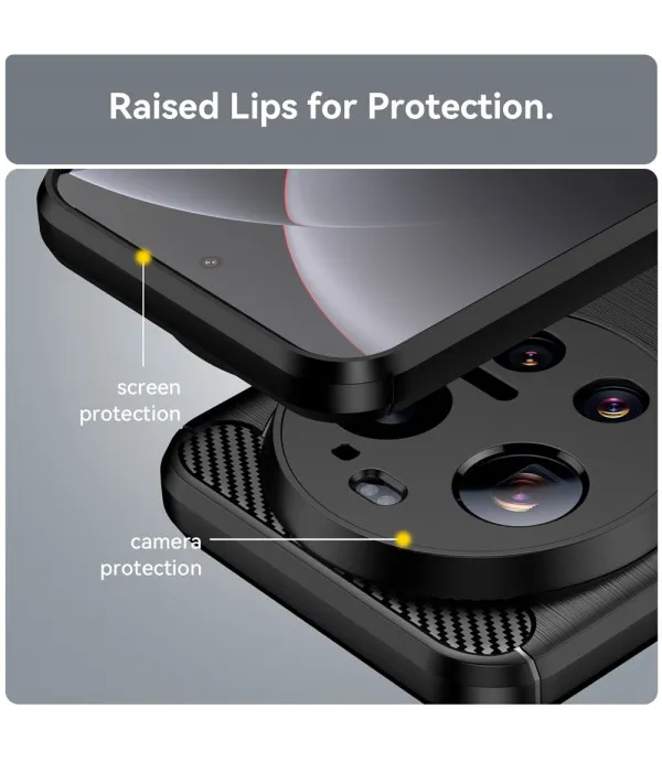 Carbon Brush TPU maskica za Xiaomi 17 Ultra 5G