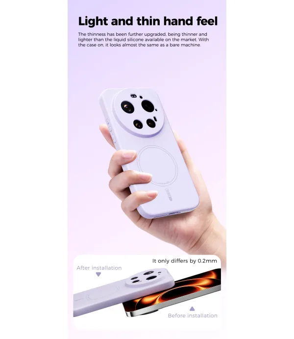 Magnetic Liquid Silicone maskica za Xiaomi 17 Ultra 5G