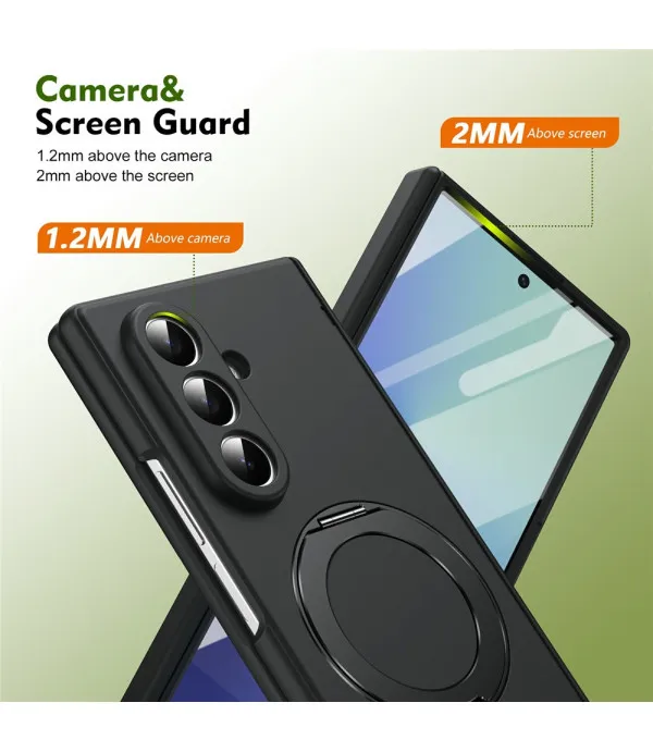 360° zaštitna maskica sa staklom i rotirajućim stalkom za Samsung Galaxy Z Fold7 5G
