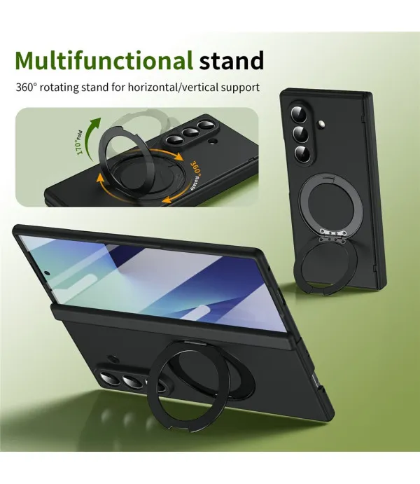 360° zaštitna maskica sa staklom i rotirajućim stalkom za Samsung Galaxy Z Fold7 5G