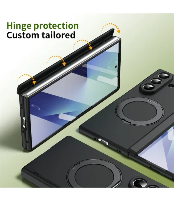 360° zaštitna maskica sa staklom i rotirajućim stalkom za Samsung Galaxy Z Fold7 5G