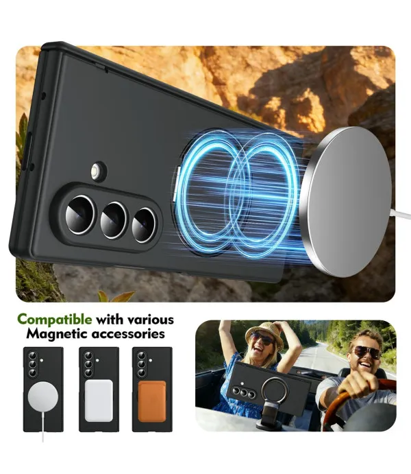 360° zaštitna maskica sa staklom i rotirajućim stalkom za Samsung Galaxy Z Fold7 5G
