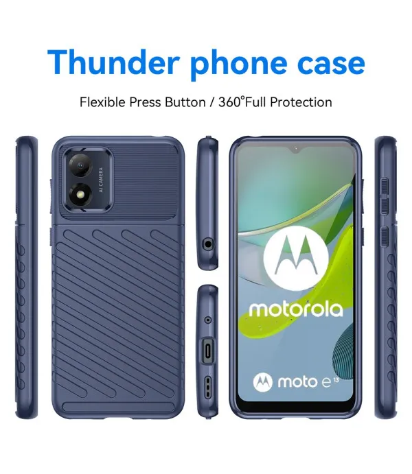 Thunder Series TPU zaštitna maskica za Motorola Moto E13 4G - plava