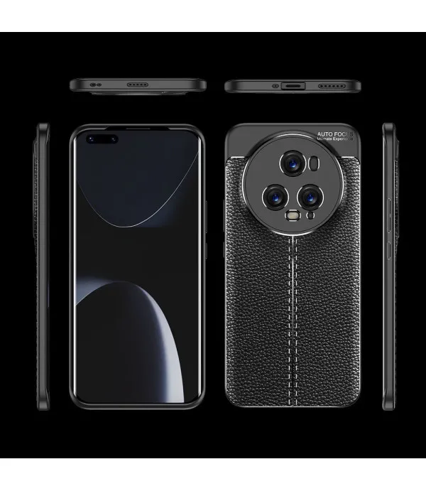 Litchi grain TPU silikonska maska za Honor Magic 5 Pro