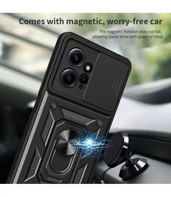Silikonsko-plastična maskica sa zaštitom za kameru za Redmi Note 12 4G 