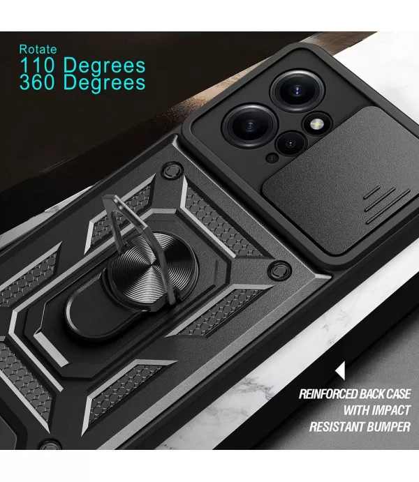 Silikonsko-plastična maskica sa zaštitom za kameru za Redmi Note 12 4G 