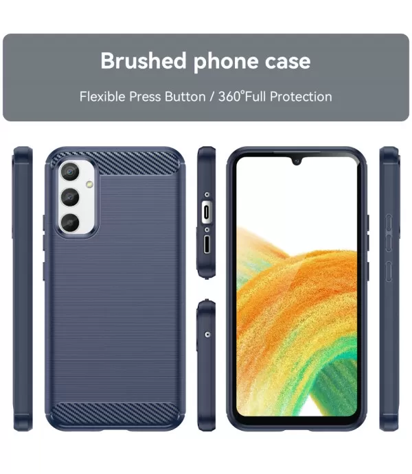 Carbon brush silikonska zaštitna maska Samsung Galaxy A34 5G