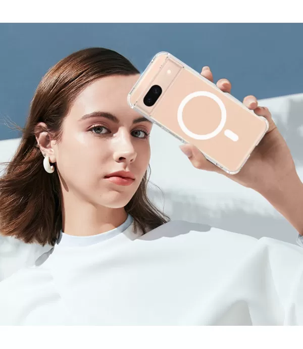 Magnetna prozirna Magsafe silikonska zaštitna maskica za Google Pixel 8a