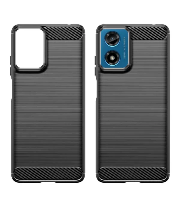 Carbon brush TPU silikonska maska za Motorola Moto E14 4G