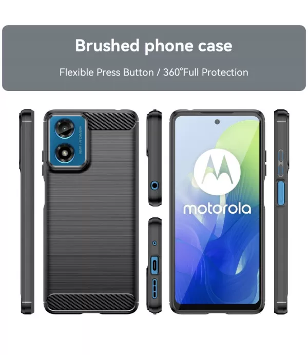 Carbon brush TPU silikonska maska za Motorola Moto E14 4G
