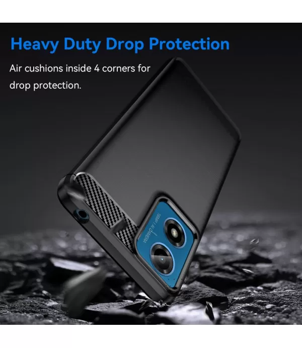 Carbon brush TPU silikonska maska za Motorola Moto E14 4G