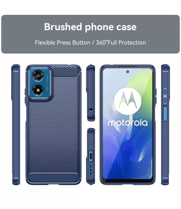 Carbon brush TPU silikonska maska za Motorola Moto E14 4G