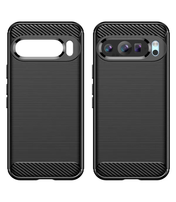 Carbon Brush TPU maska za Google Pixel 9 / Pixel 9 Pro – elegantna zaštita s karbonskom teksturom