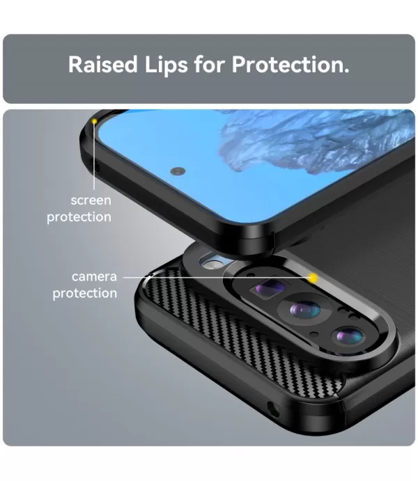 Carbon Brush TPU maska za Google Pixel 9 / Pixel 9 Pro – elegantna zaštita s karbonskom teksturom