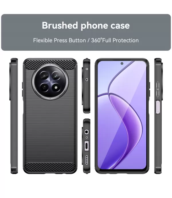 Carbon brush TPU silikonska maska za Realme 12 5G – premium zaštita i stil