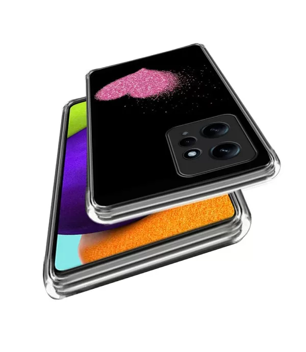 Silikonska prozirna zaštitna maskica s uzorkom srca za Xiaomi Redmi Note 12 4G