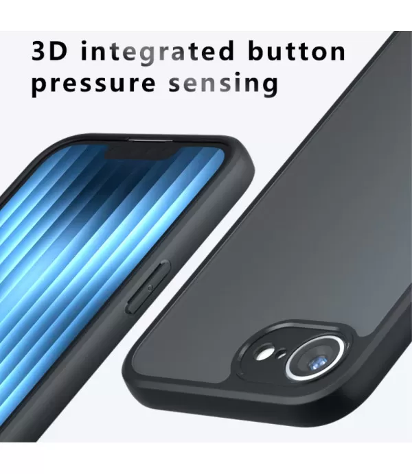 Premium prozirna silikonska maskica s crnim rubom za iPhone 16e/17e