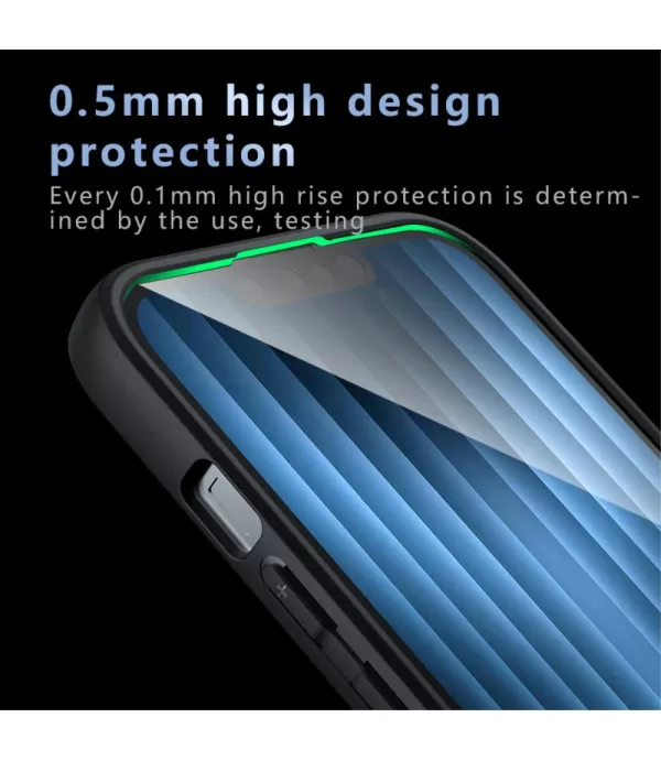 Premium prozirna silikonska maskica s crnim rubom za iPhone 16e/17e