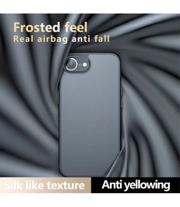 Premium prozirna silikonska maskica s crnim rubom za iPhone 16e/17e