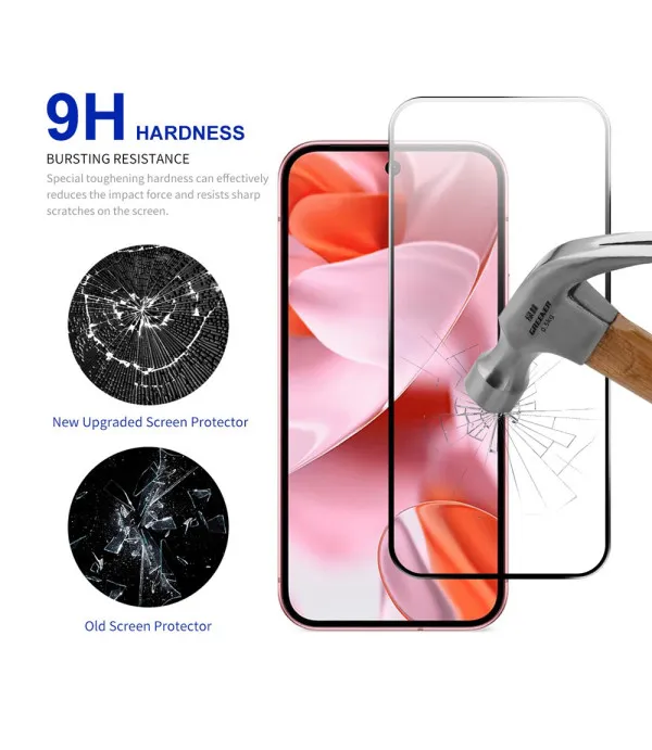 Premium zaštitno staklo full glue s crnim rubom za Google Pixel 9a