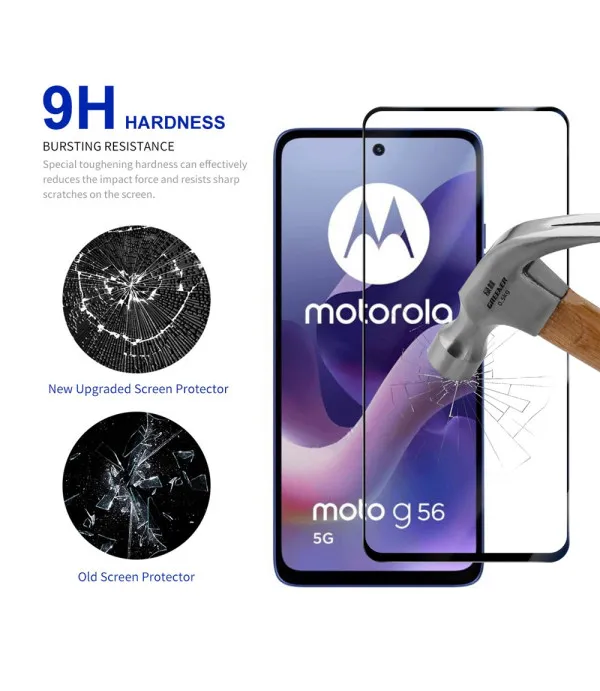 RURIHAI Silk Print Premium kaljeno staklo od ruba do ruba za Motorola Moto G56 5G