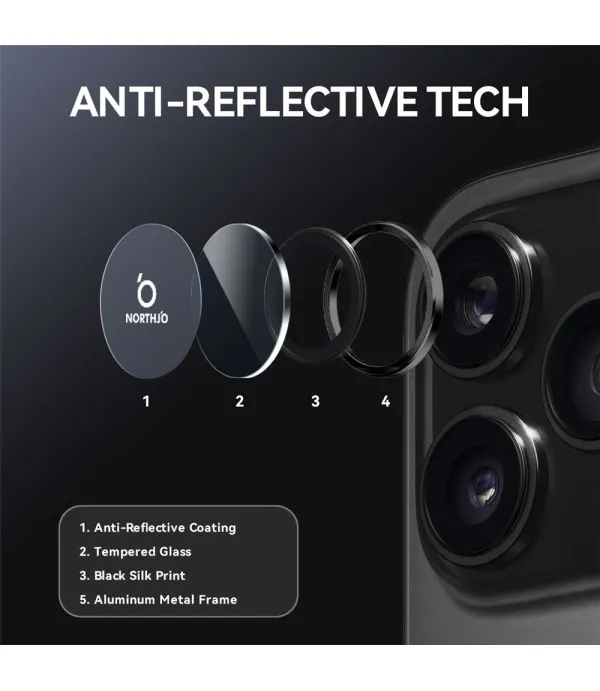 NORTHJO set zaštitnih prstena za kameru iPhone 17 Pro / 17 Pro Max NORTHJO set zaštitnih prstena za kameru iPhone 17 Pro / 17 Pro Max