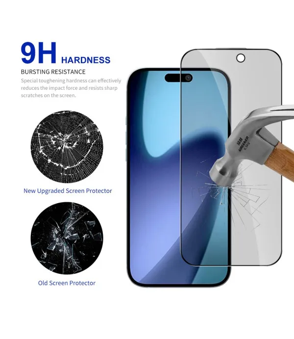 RURIHAI Privacy zaštitno staklo za ekran iPhone 17