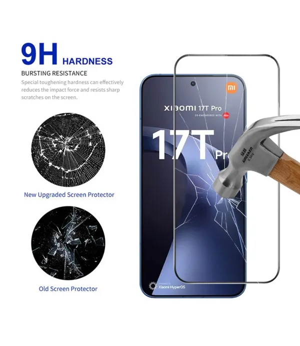 RURIHAI Full Glue Aluminium-Silicon zaštitno staklo za Xiaomi 17T Pro