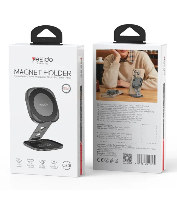 YESIDO C301 magnetski sklopivi stalak za mobitel