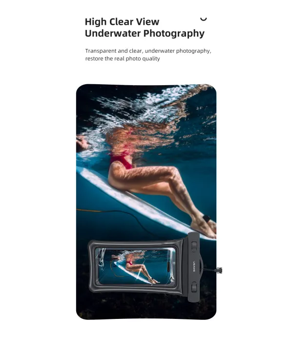 USAMS vodootporna torbica za mobitel do 7" – IPX8 10m