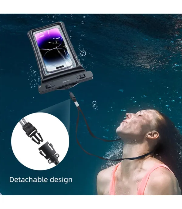 USAMS vodootporna torbica za mobitel do 7" – IPX8 10m