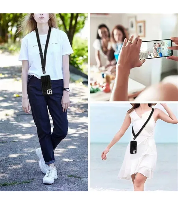 Univerzalna crossbody vezica za mobitel – crna