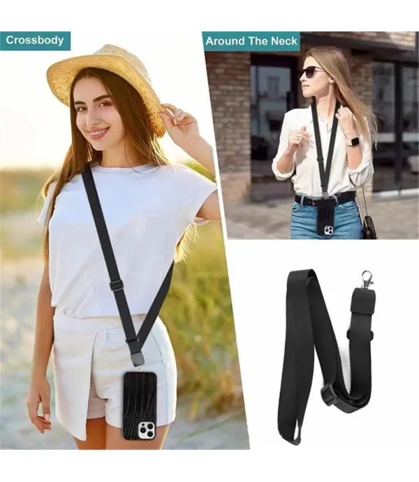 Univerzalna crossbody vezica za mobitel – crna