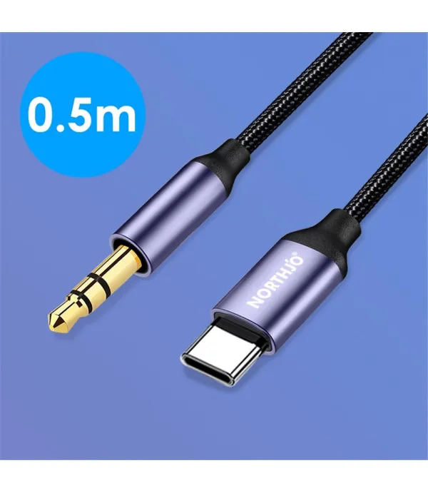 NORTHJO USB-C na 3.5mm AUX kabel 0.5m