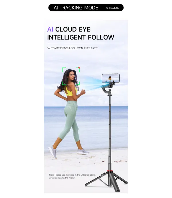 C22 AI Face Tracking 3-u-1 stabilizator, tripod i selfie štap