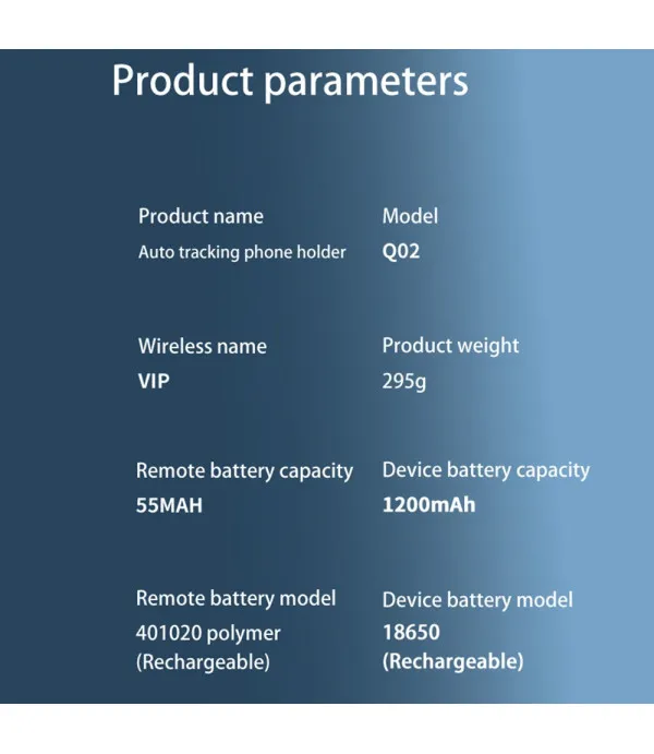 Q02 Auto Tracking 360° Gimbal – Pametni stativ s automatskim praćenjem