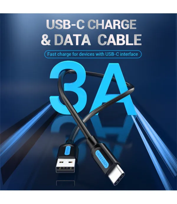 VENTION USB-A na USB-C kabel 0.5m 3A