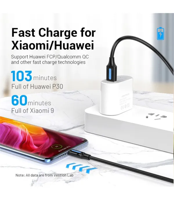 VENTION USB-A na USB-C kabel 0.5m 3A