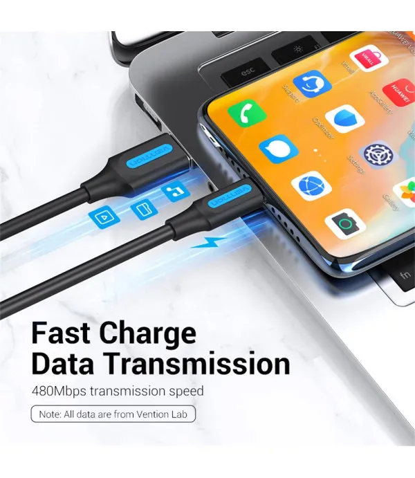 VENTION USB-A na USB-C kabel 0.5m 3A