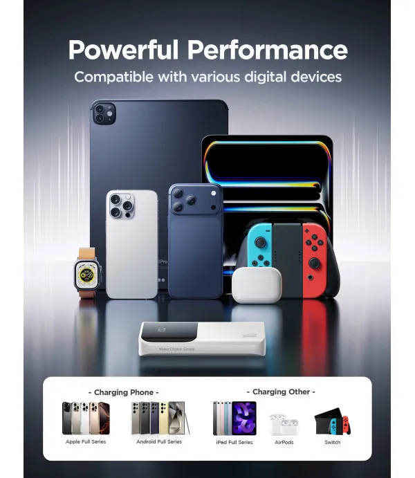 Joyroom JR-QP191 Mini 10000 mAh 22.5W Powerbank s digitalnim zaslonom