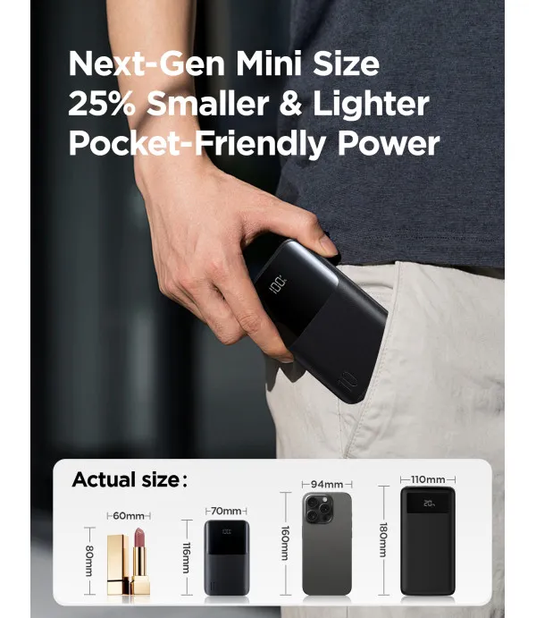 Joyroom JR-QP191 Mini 10000 mAh 22.5W Powerbank s digitalnim zaslonom