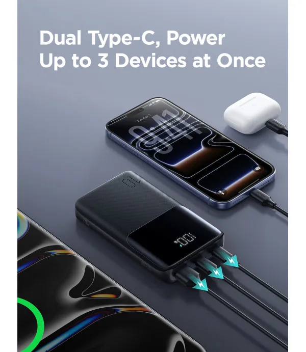 Joyroom JR-QP191 Mini 10000 mAh 22.5W Powerbank s digitalnim zaslonom